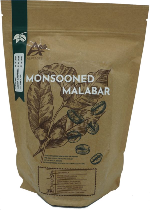 Kaffeepackung Alptaste Monsooned Malabar